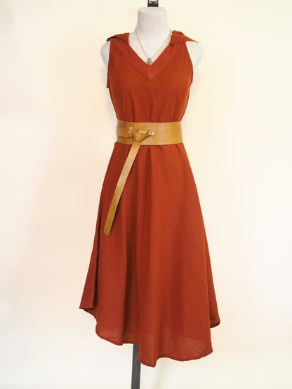 Hooded Bias-Cut Dress