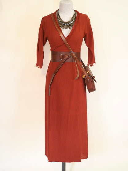 Long-Sleeve Wrap Dress
