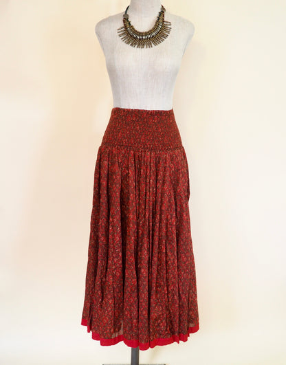 Block-Print Aida Skirt
