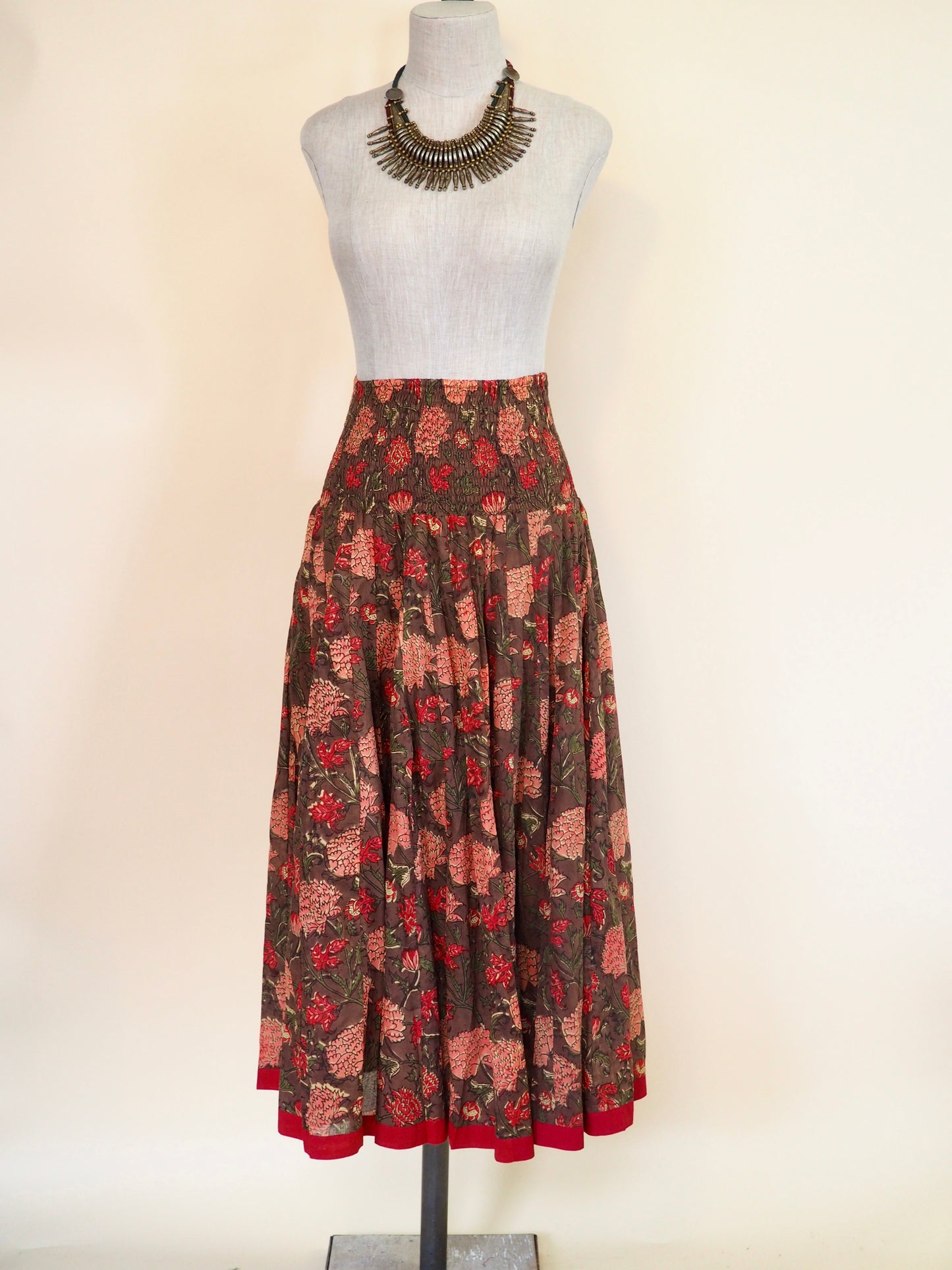 Block-Print Aida Skirt