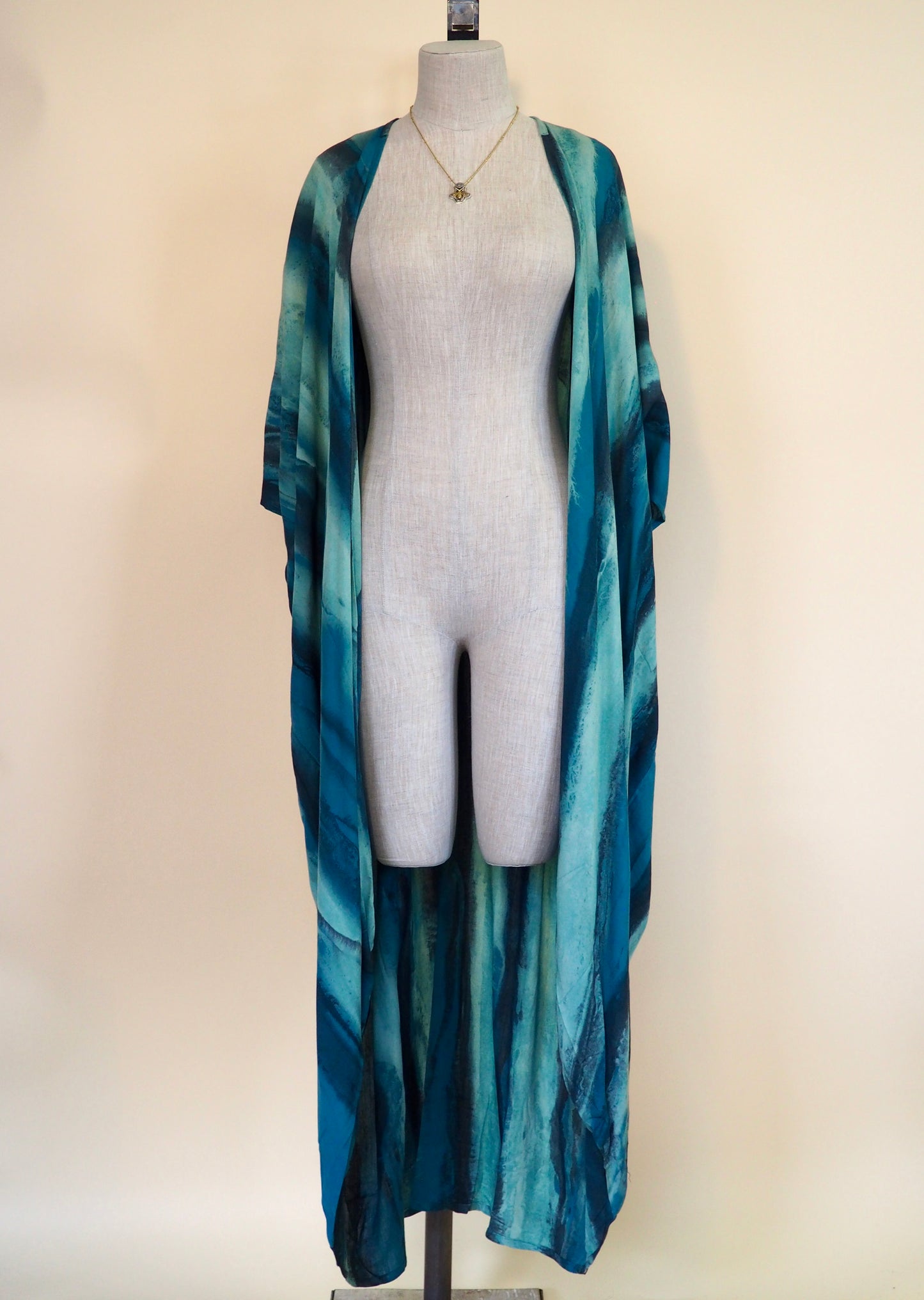 Marble Fold Kimono, Long-Length
