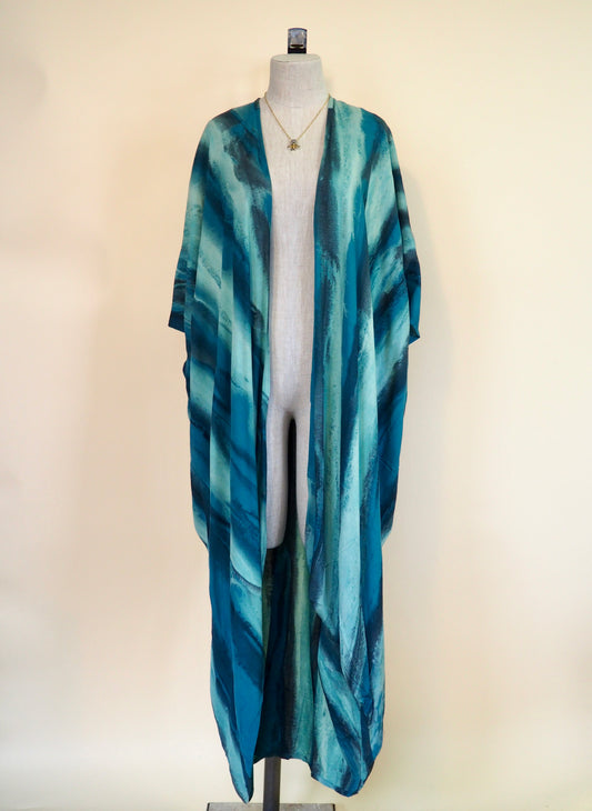 Marble Fold Kimono, Long-Length