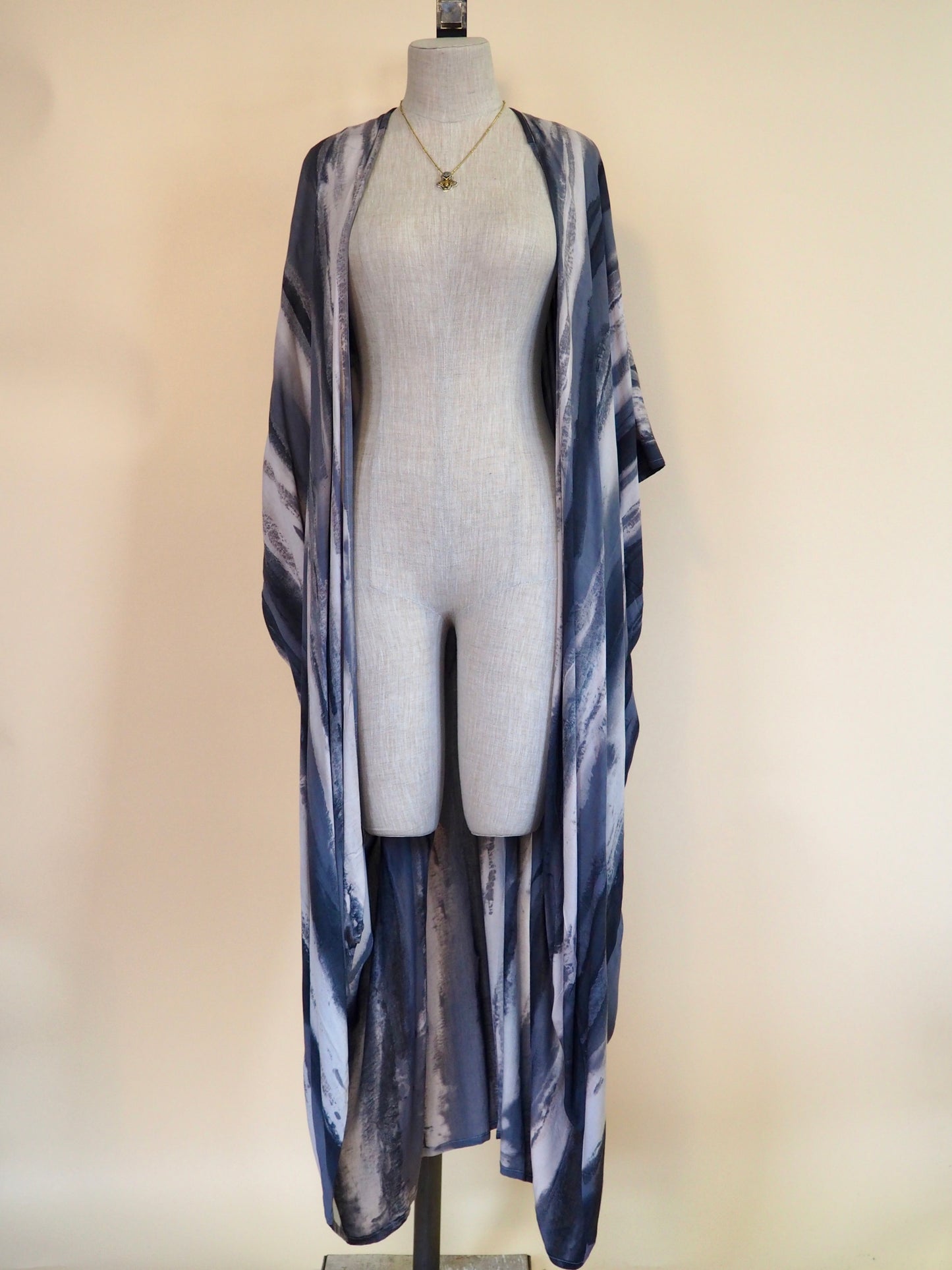 Marble Fold Kimono, Long-Length