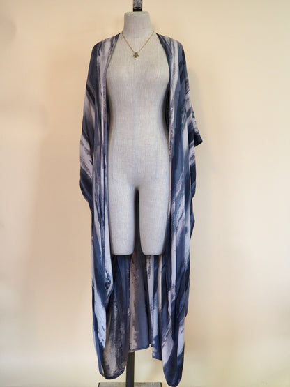 Marble Fold Kimono, Long-Length