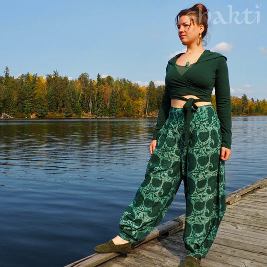 Block Print Jasmine Pants, Paisley - Shakti