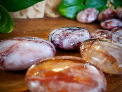 Fire Quartz Palm Stones - Shakti