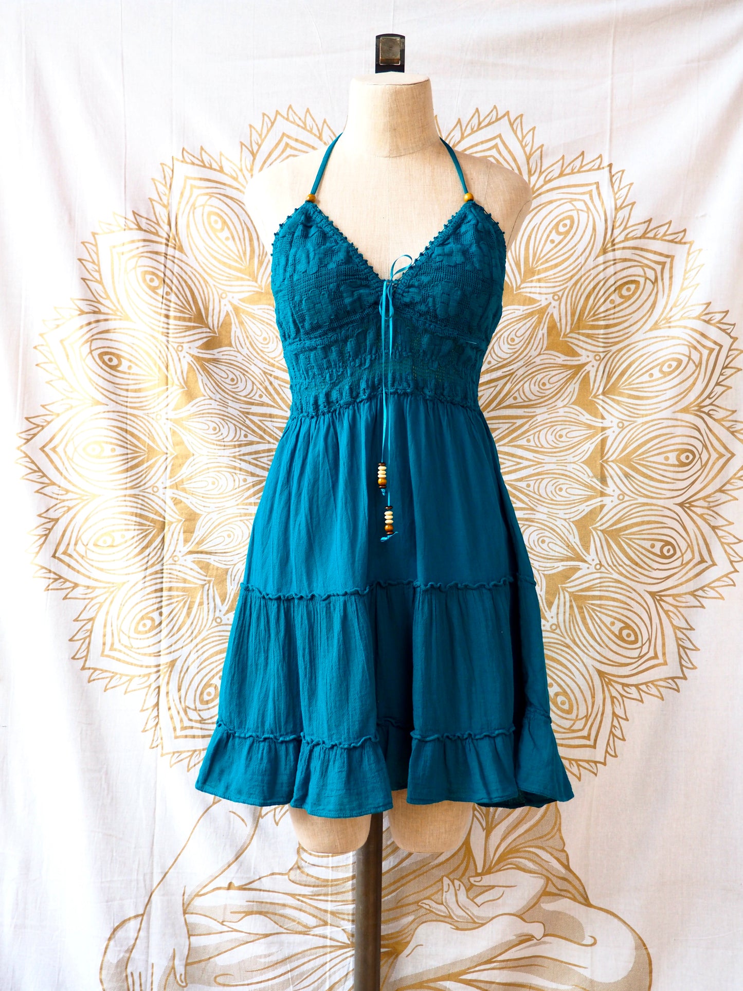 Peruvian Halter Dress, Mini