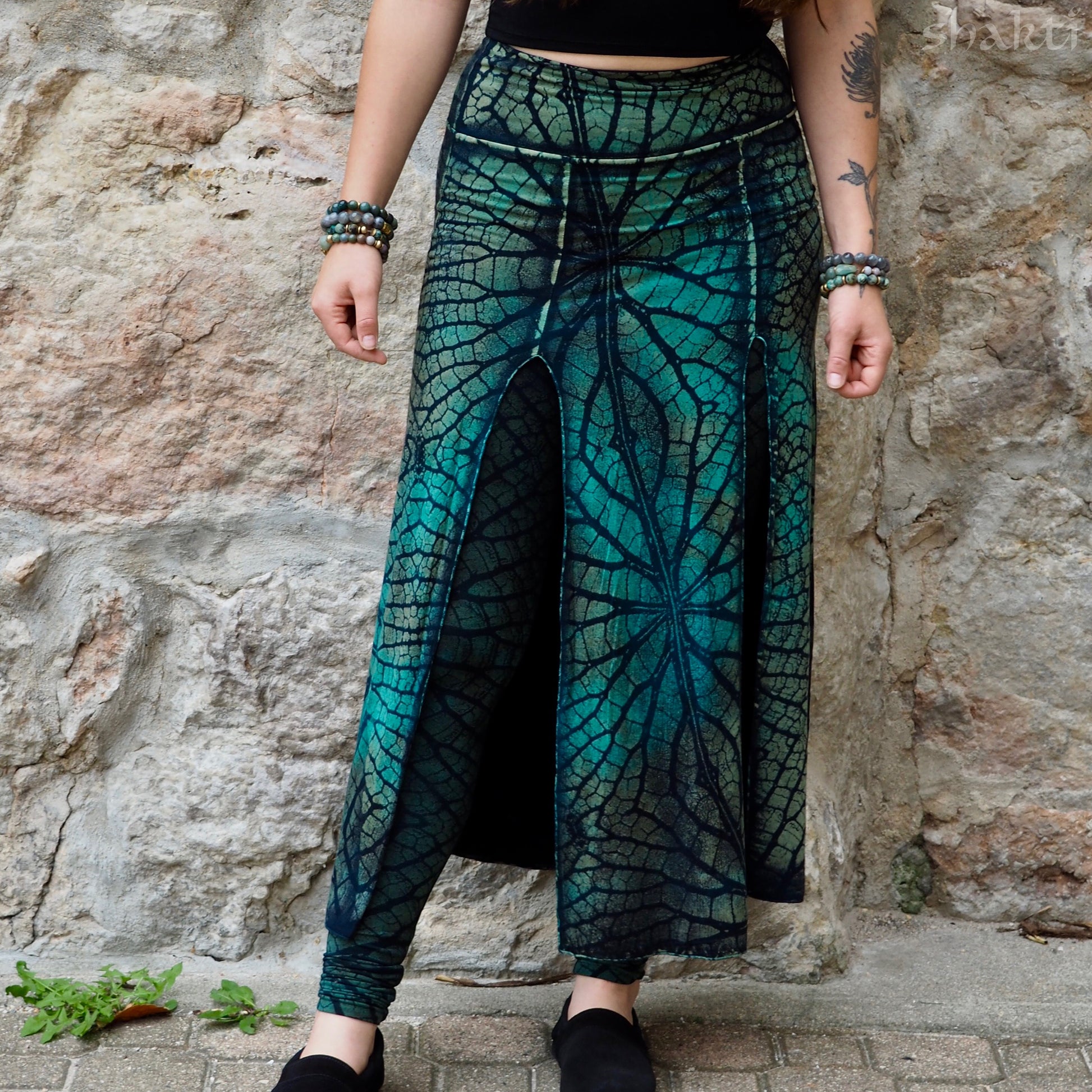 Tie-Dye Panel Skirt, Leaf - Shakti