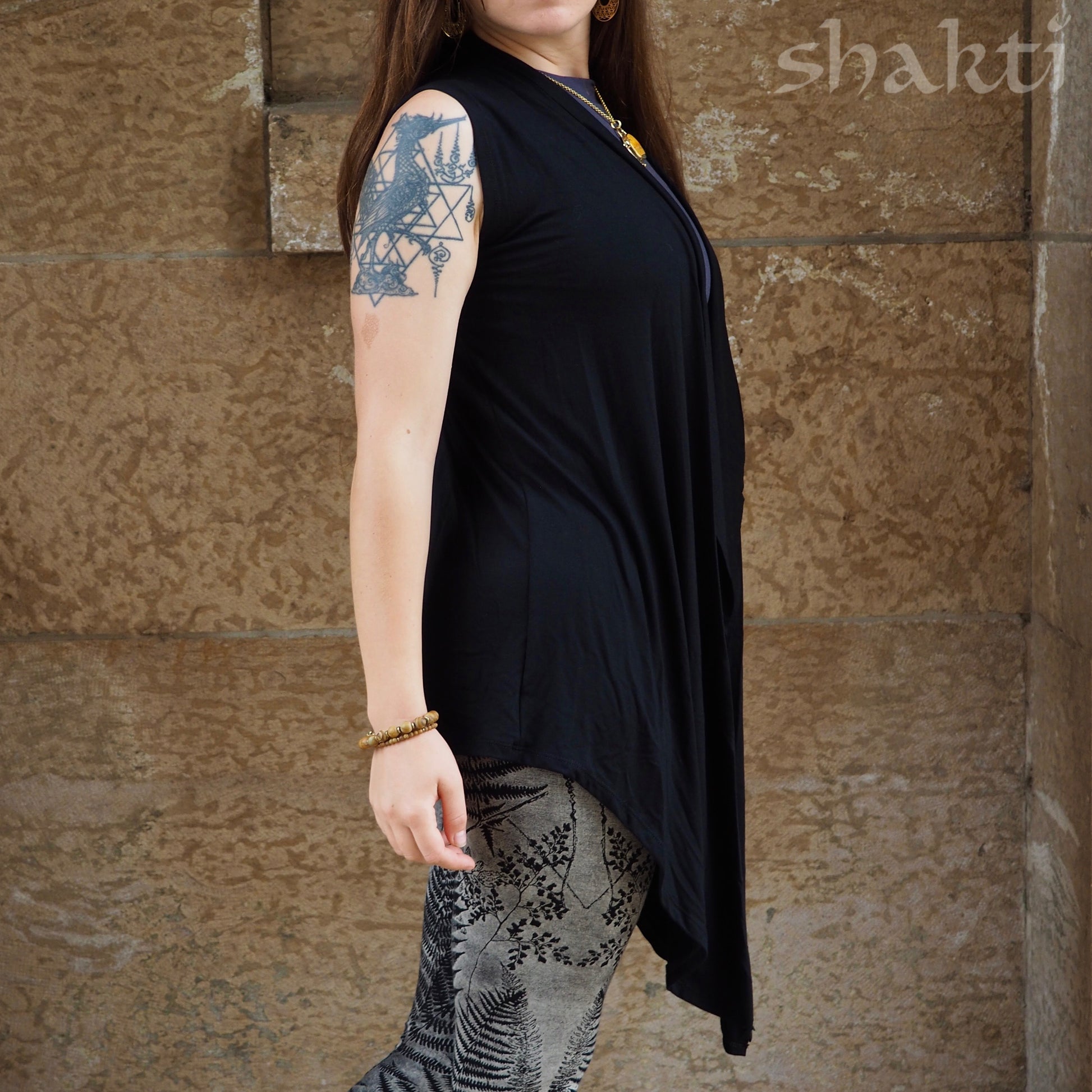 Jersey Drape Vest - Shakti