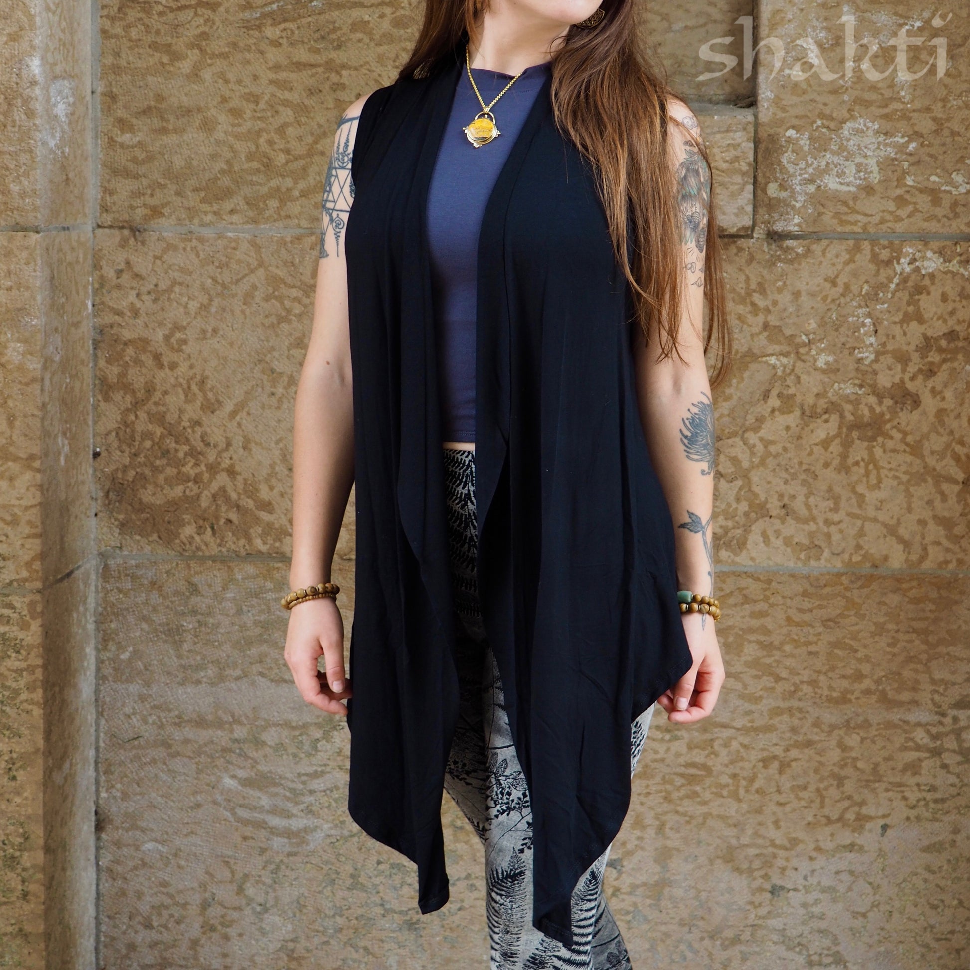 Jersey Drape Vest - Shakti