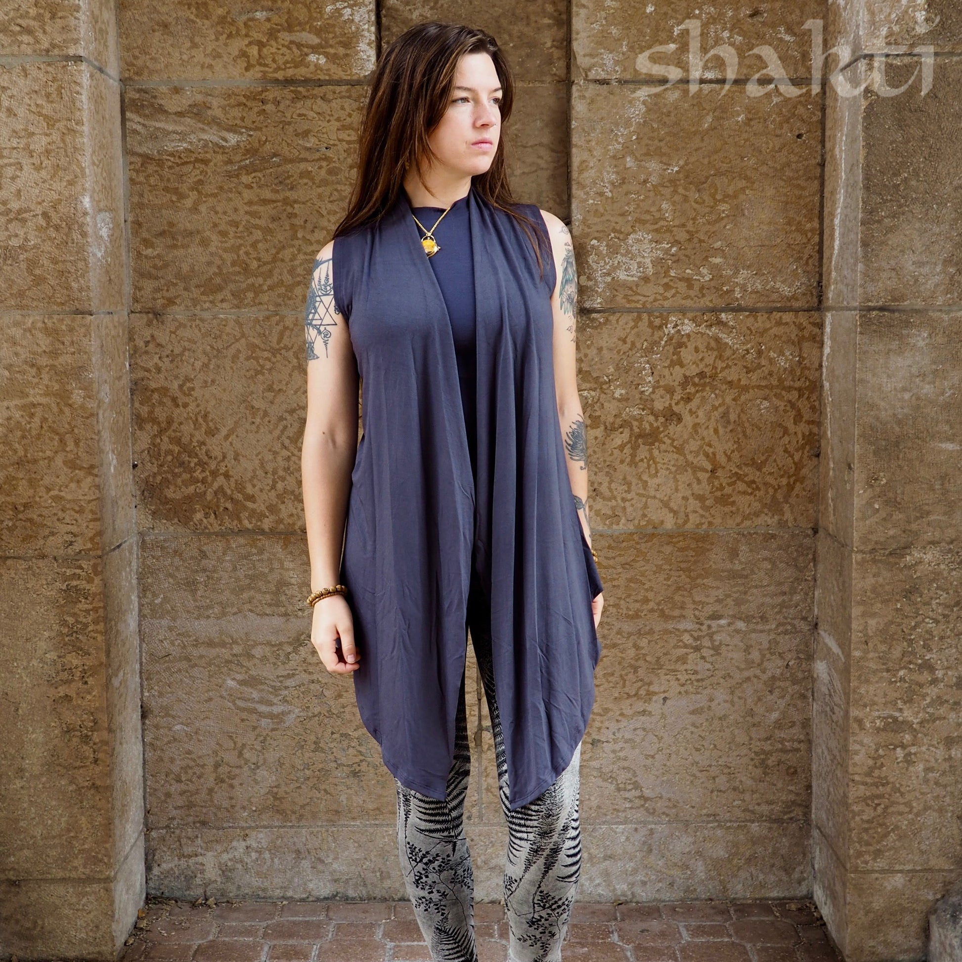 Jersey Drape Vest - Shakti