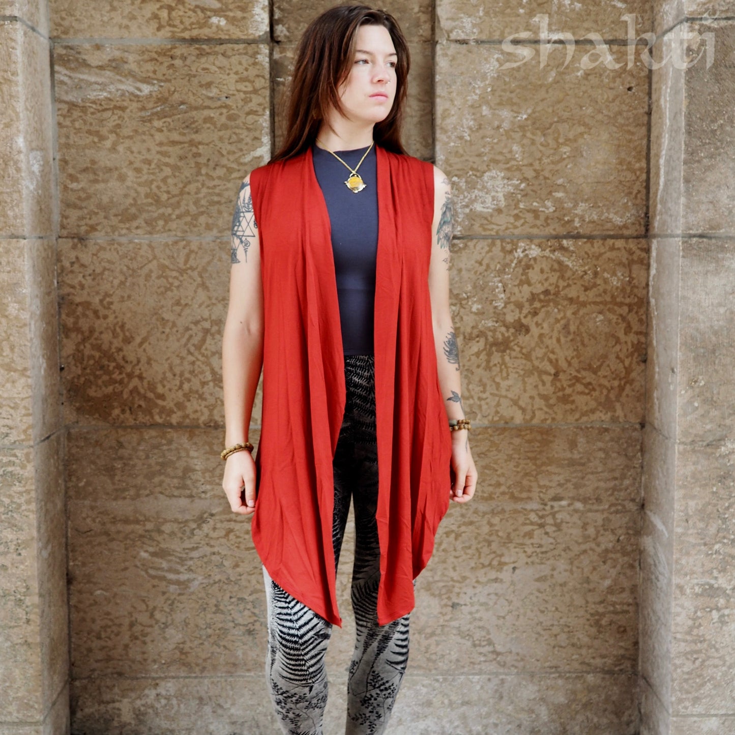 Jersey Drape Vest - Shakti