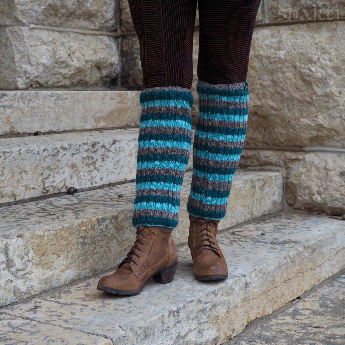 Wool Rib Leg Warmers - Shakti