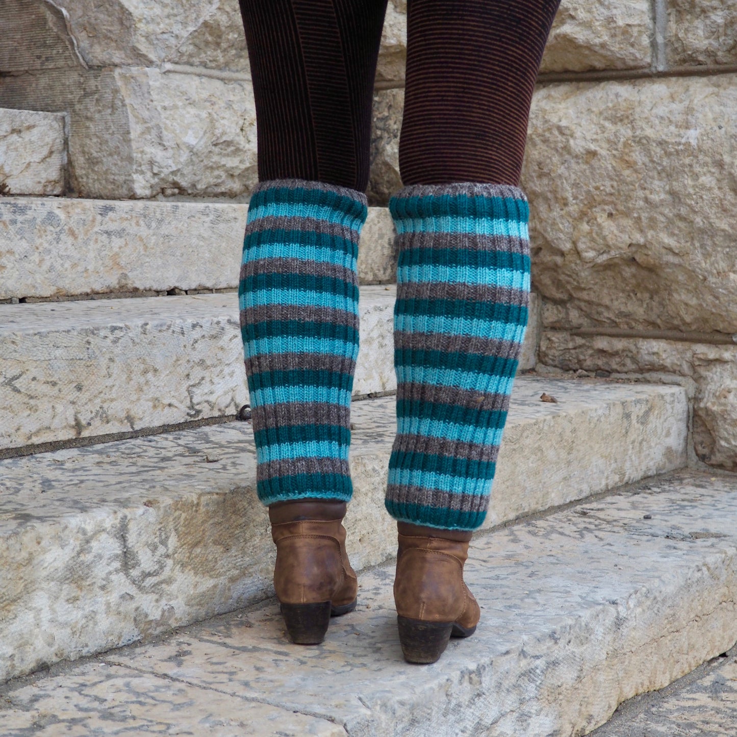 Wool Rib Leg Warmers - Shakti