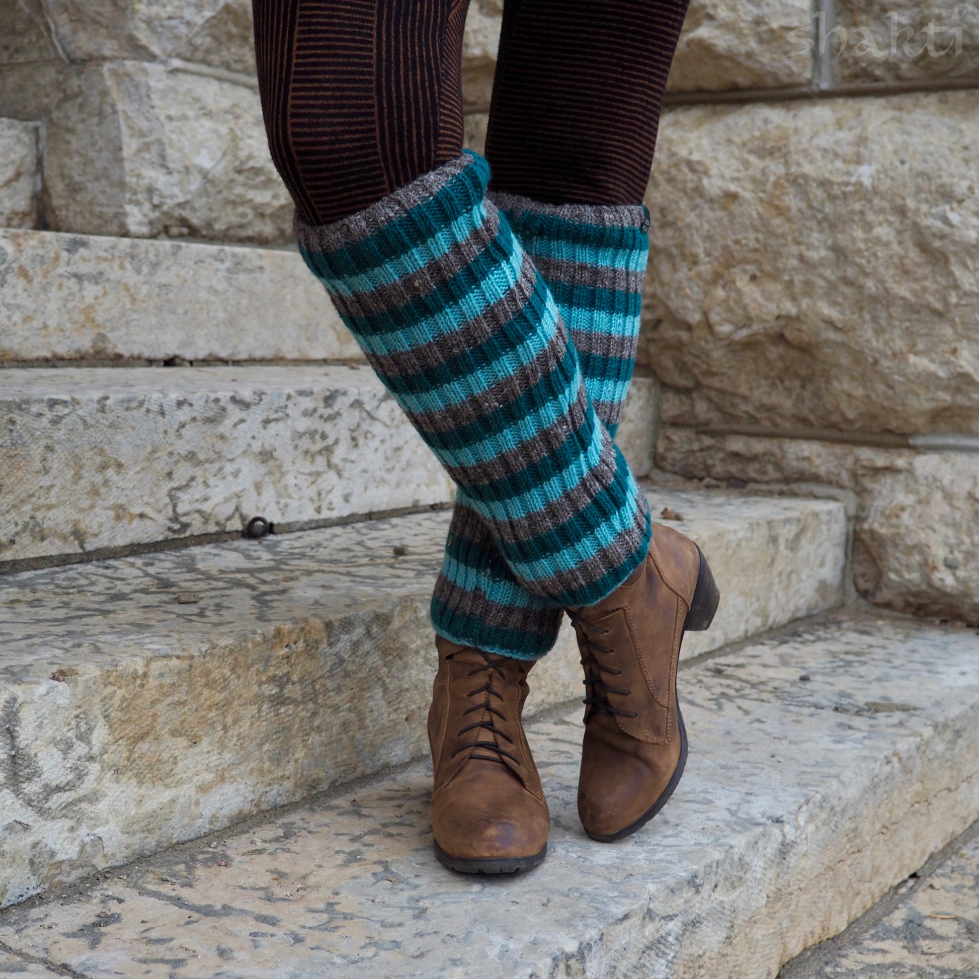 Wool Rib Leg Warmers - Shakti