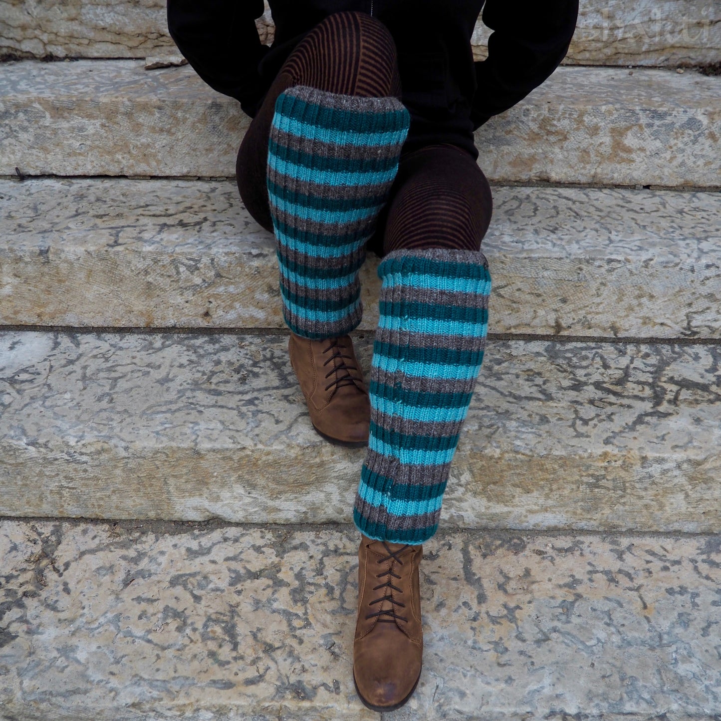 Wool Rib Leg Warmers - Shakti