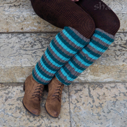 Wool Rib Leg Warmers - Shakti