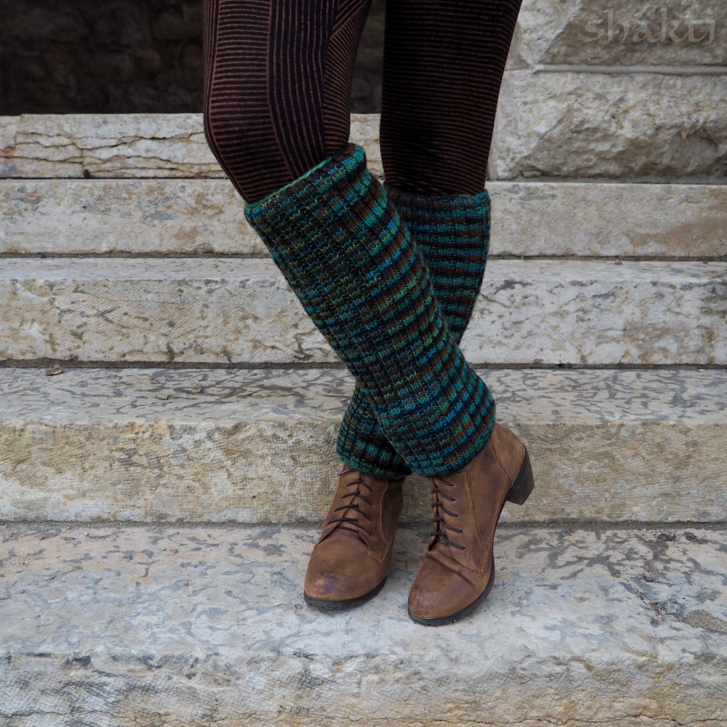 Wool Rib Leg Warmers - Shakti