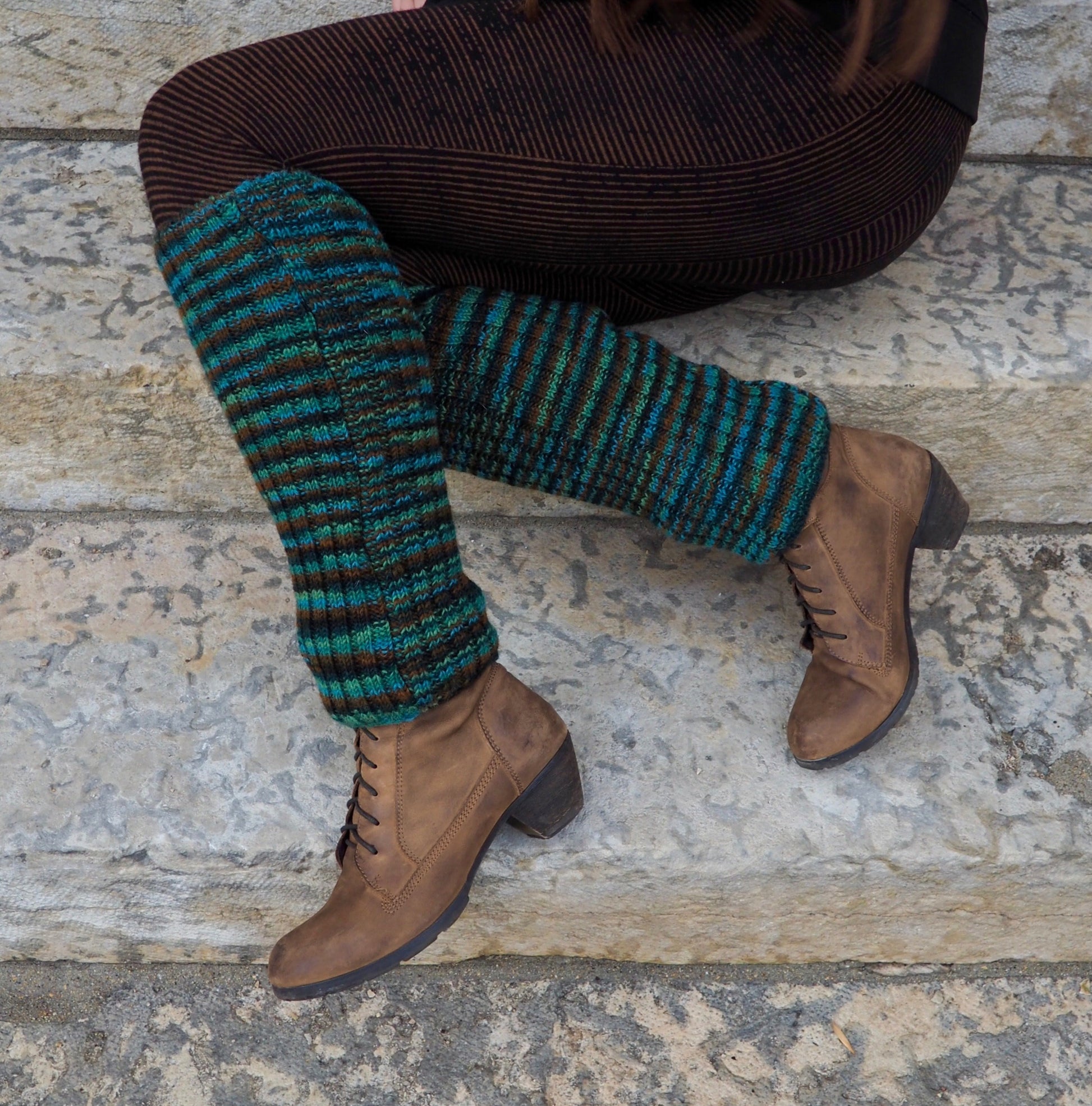 Wool Rib Leg Warmers - Shakti