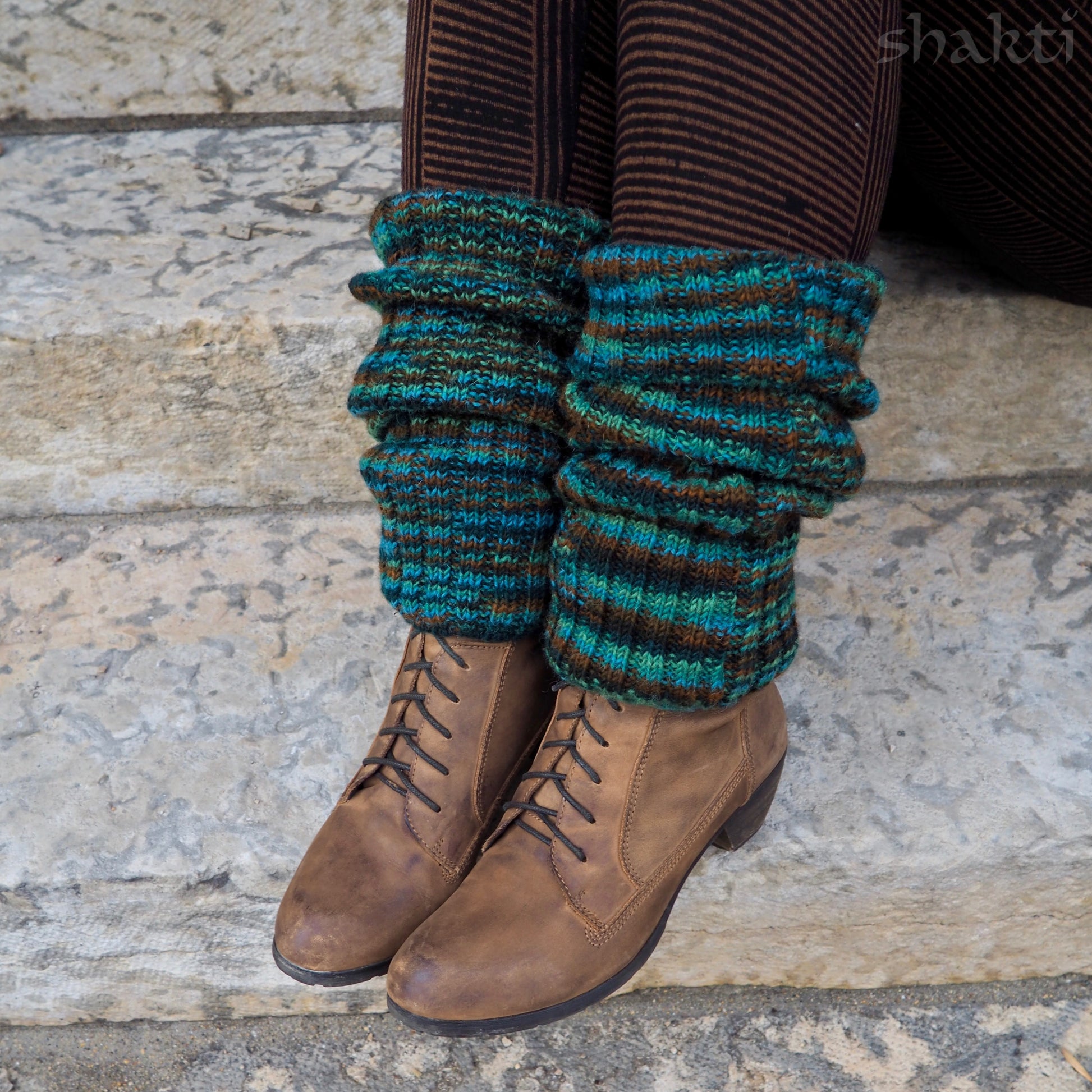 Wool Rib Leg Warmers - Shakti