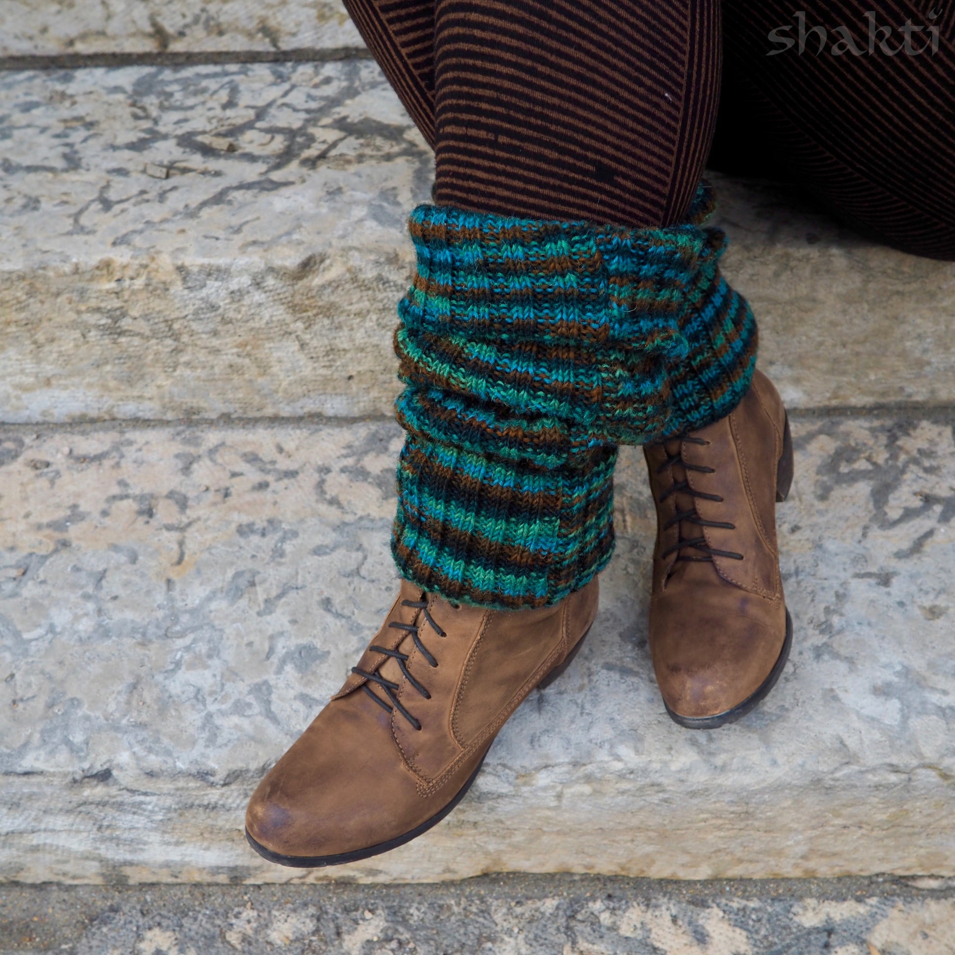 Wool Rib Leg Warmers - Shakti