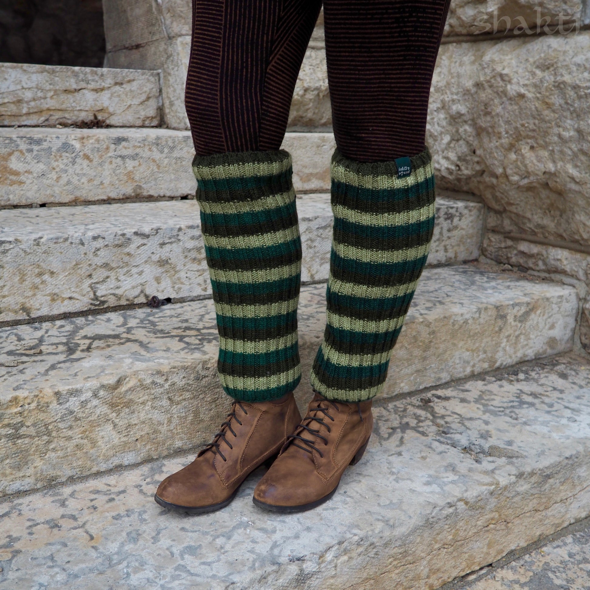 Wool Rib Leg Warmers - Shakti