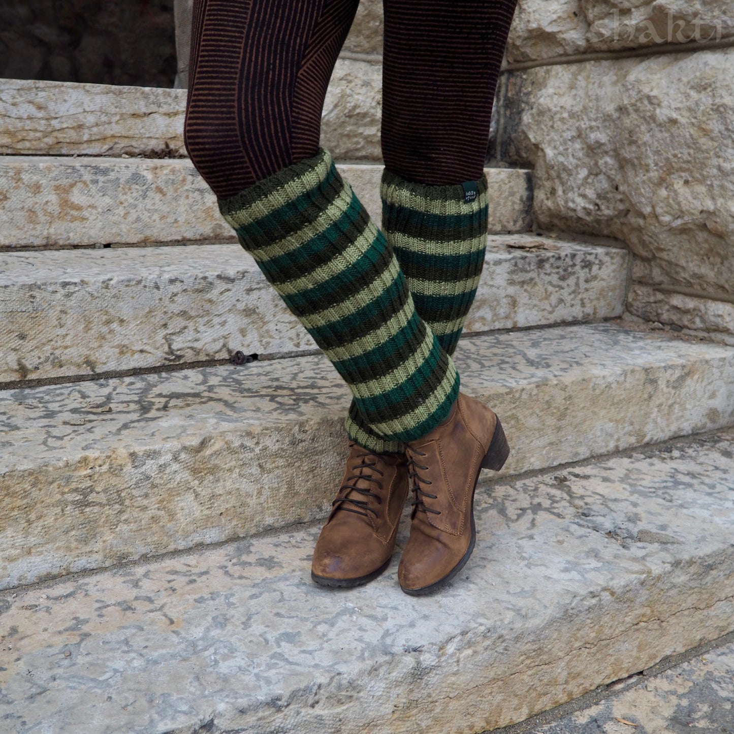 Wool Rib Leg Warmers - Shakti