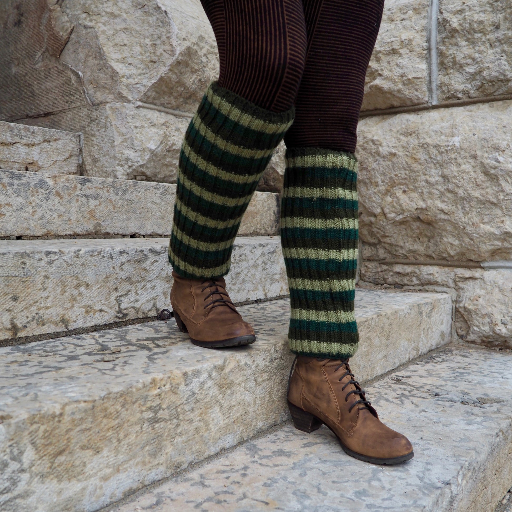 Wool Rib Leg Warmers - Shakti