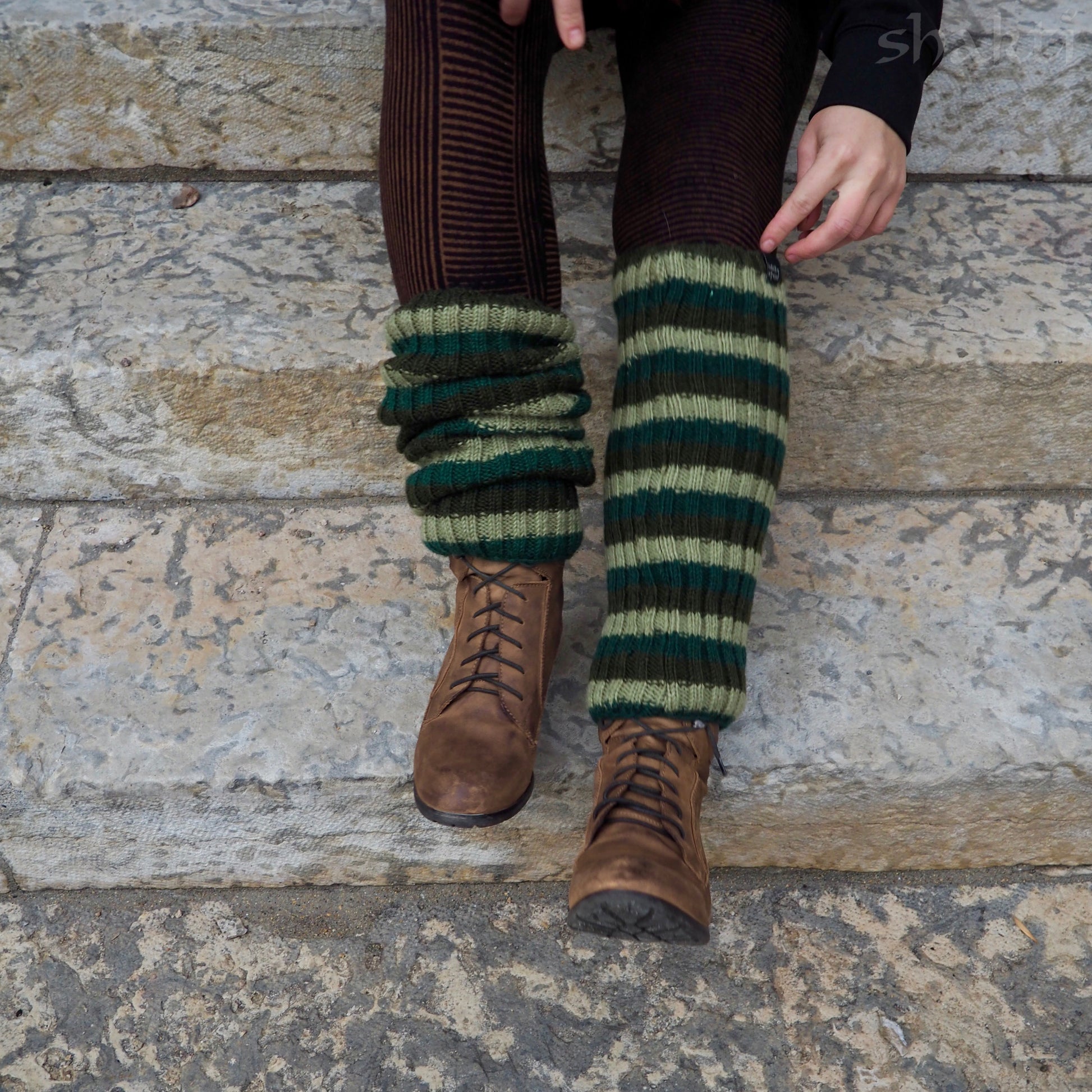 Wool Rib Leg Warmers - Shakti