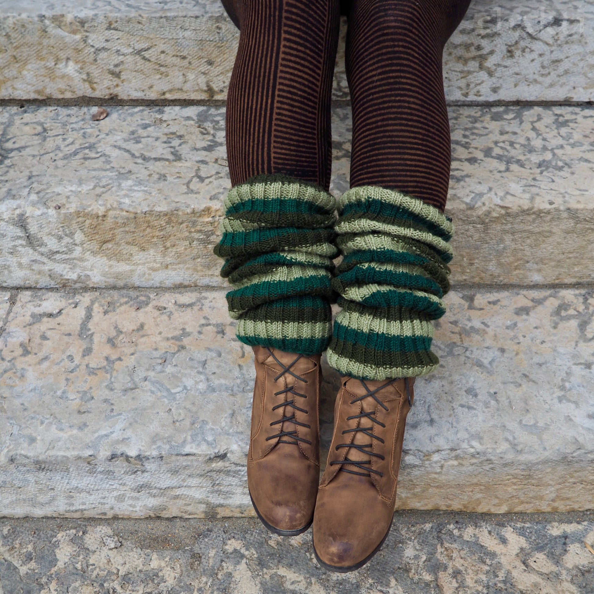 Wool Rib Leg Warmers - Shakti