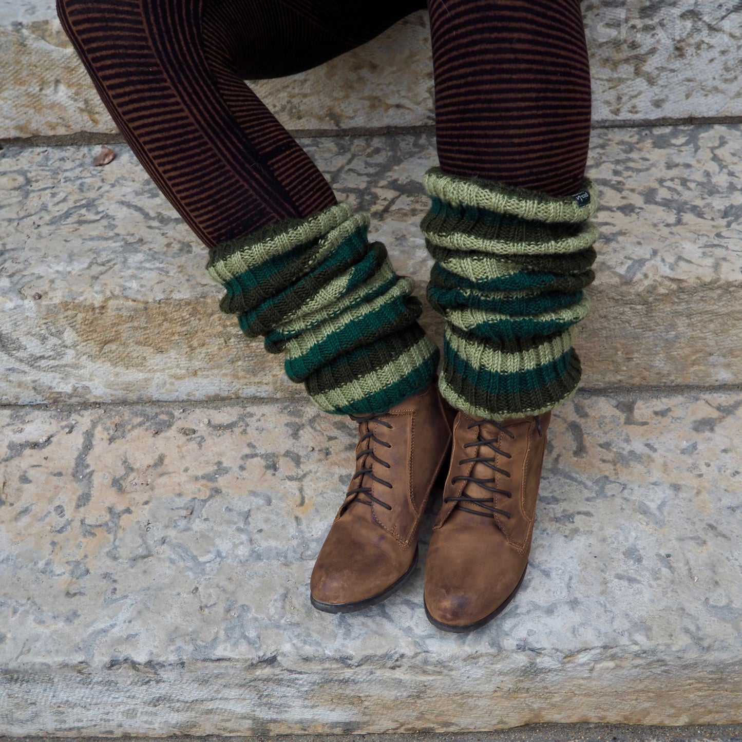 Wool Rib Leg Warmers - Shakti