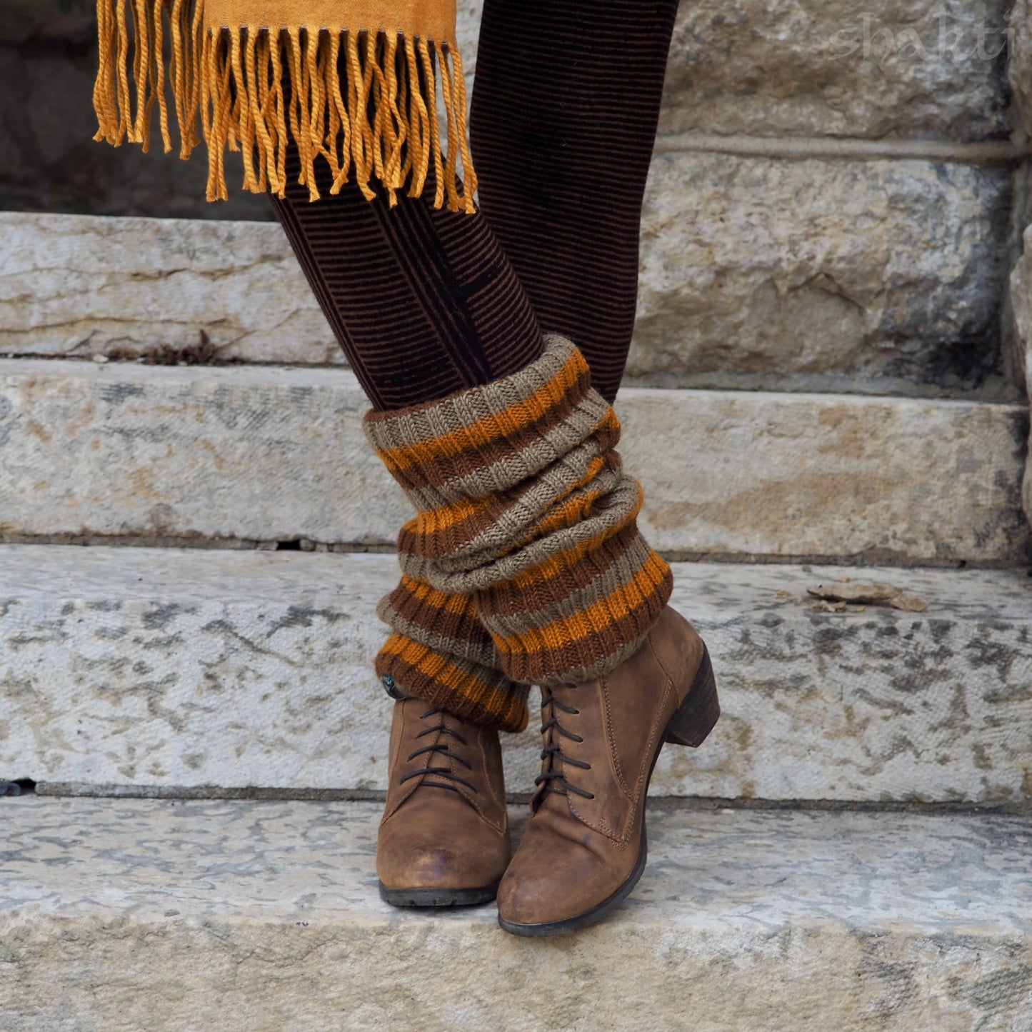 Wool Rib Leg Warmers - Shakti