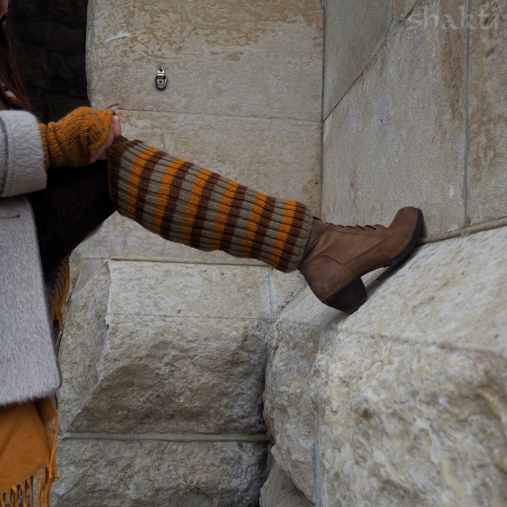 Wool Rib Leg Warmers - Shakti