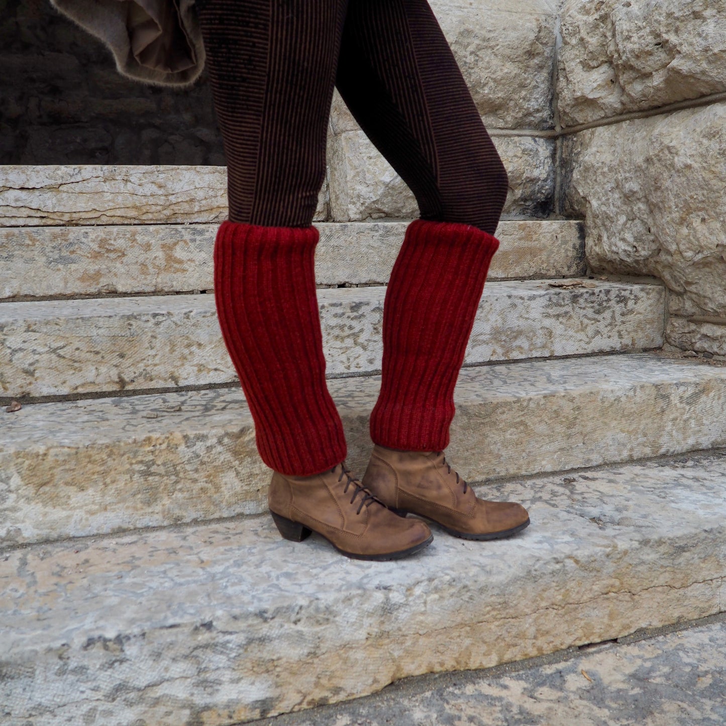 Wool Rib Leg Warmers - Shakti