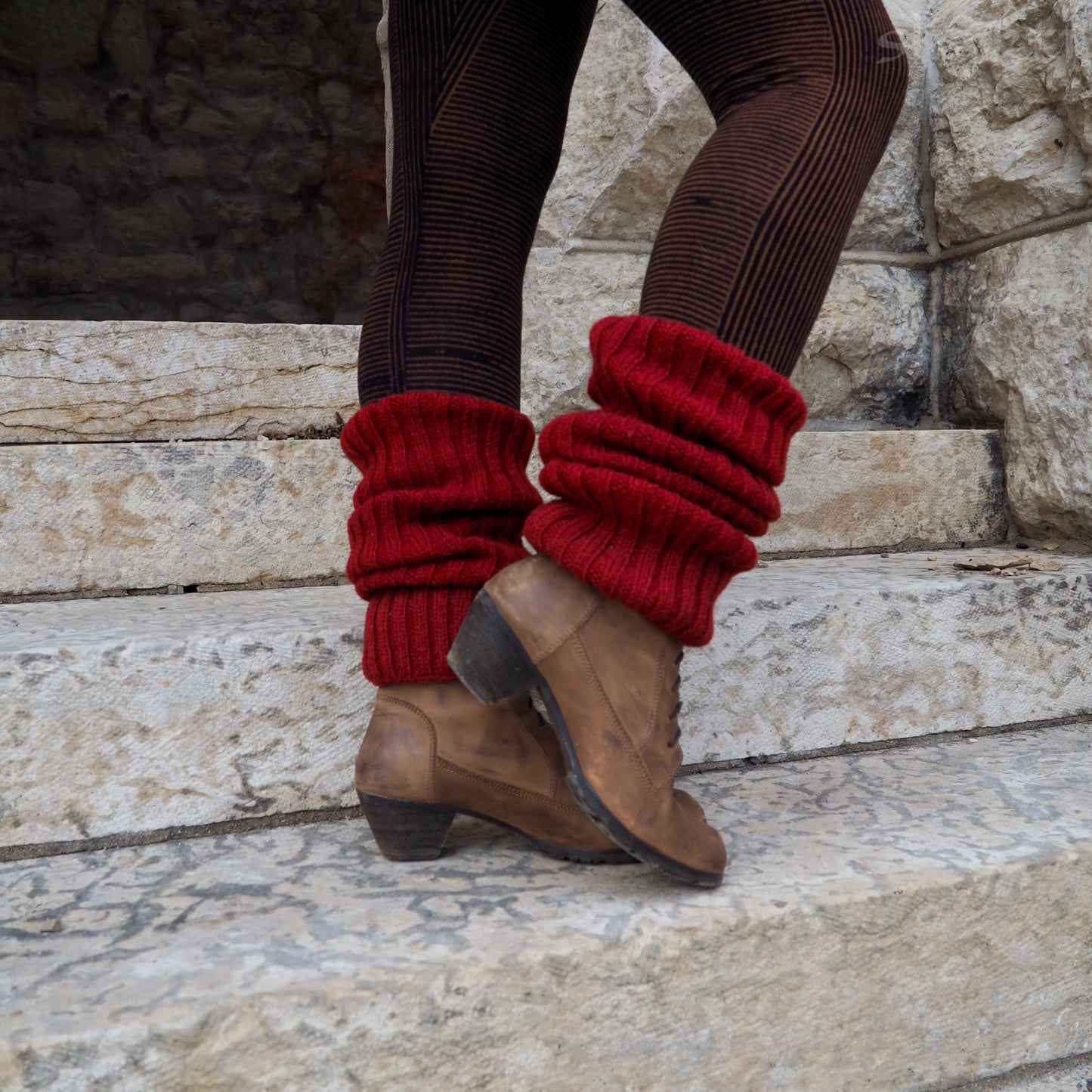 Wool Rib Leg Warmers - Shakti