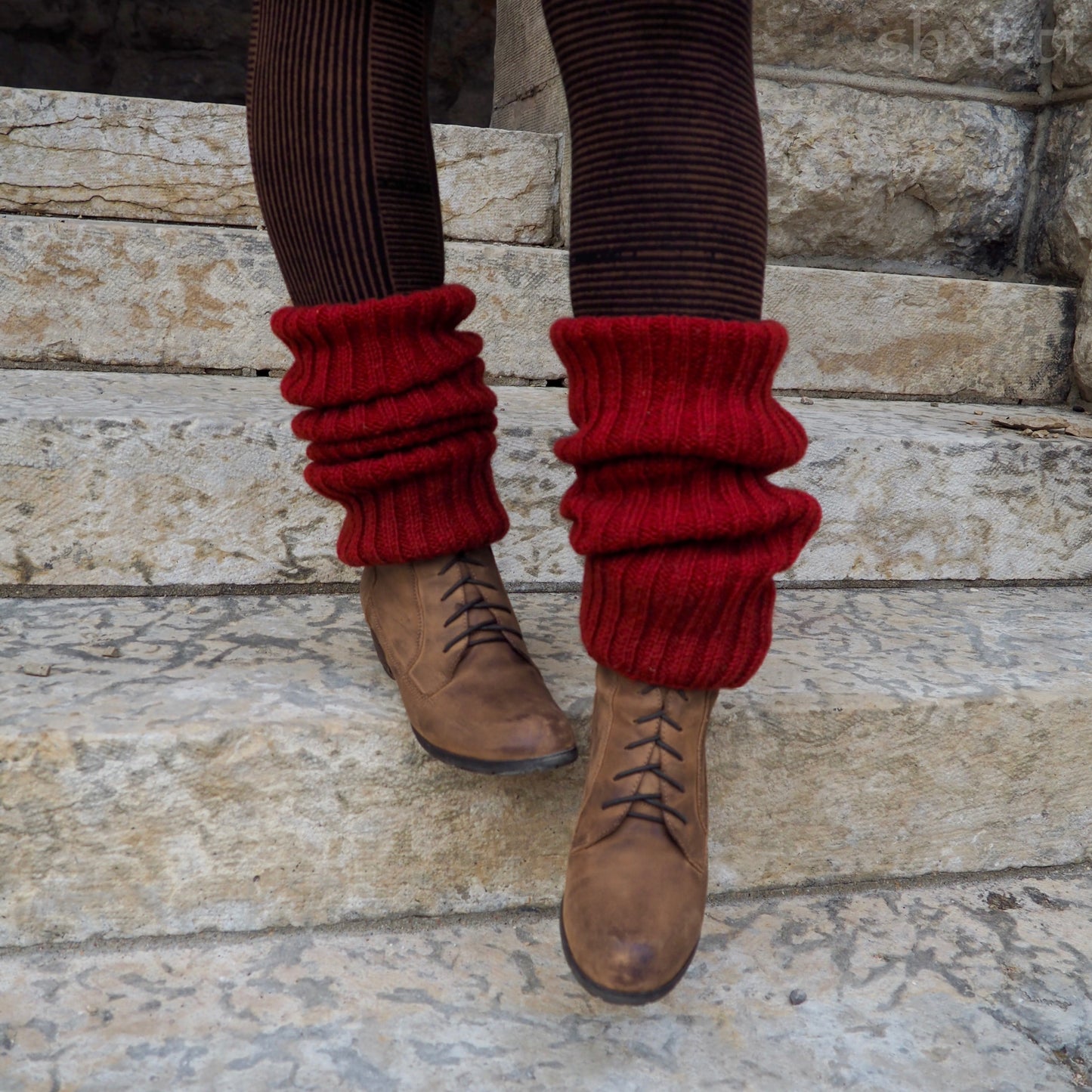 Wool Rib Leg Warmers - Shakti