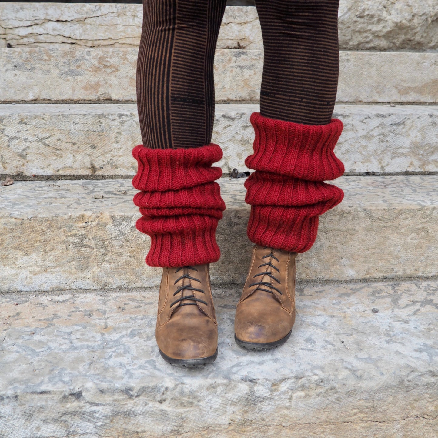 Wool Rib Leg Warmers - Shakti