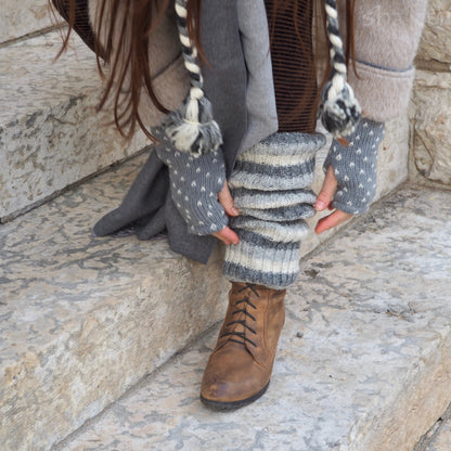 Wool Rib Leg Warmers - Shakti