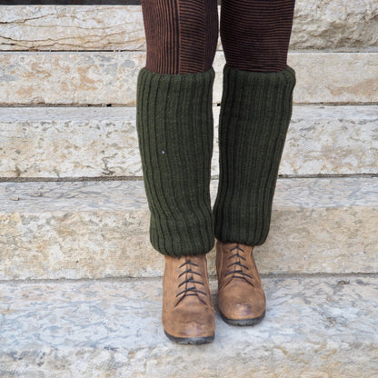 Wool Rib Leg Warmers - Shakti