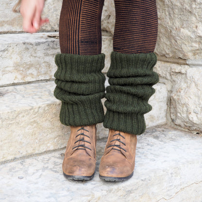 Wool Rib Leg Warmers - Shakti