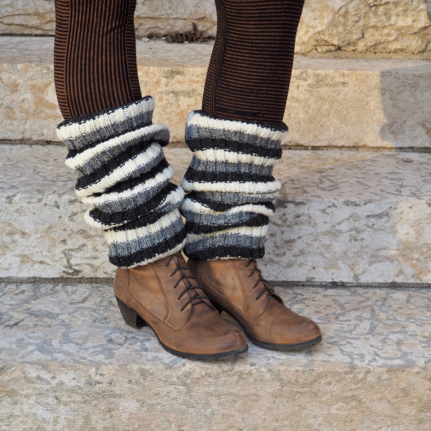 Wool Rib Leg Warmers - Shakti