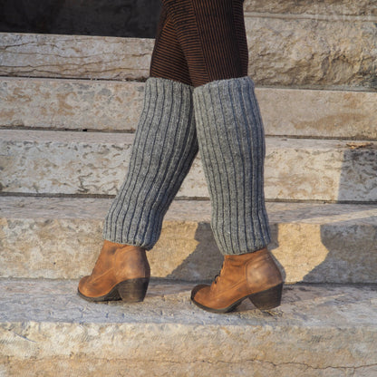 Wool Rib Leg Warmers - Shakti