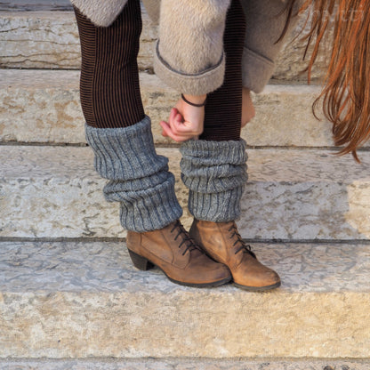 Wool Rib Leg Warmers - Shakti