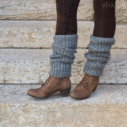 Wool Rib Leg Warmers - Shakti