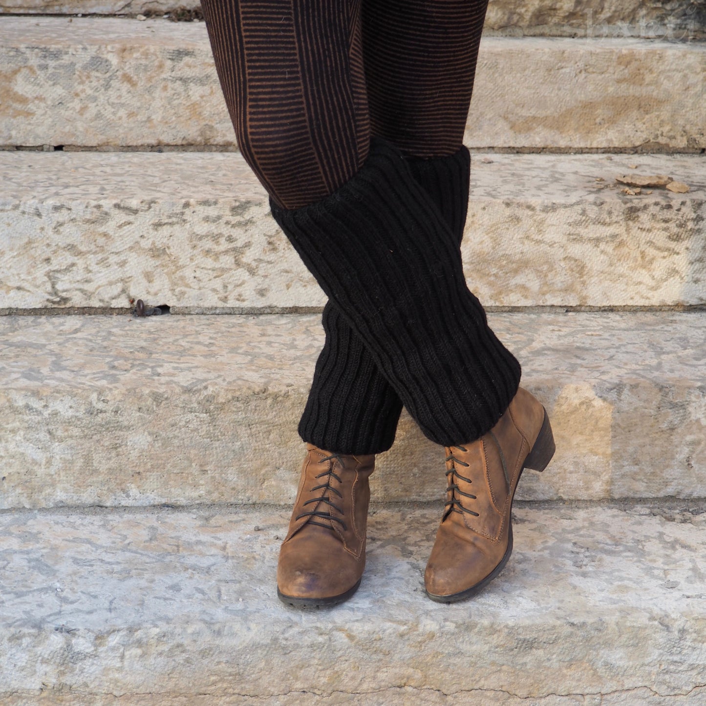 Wool Rib Leg Warmers - Shakti