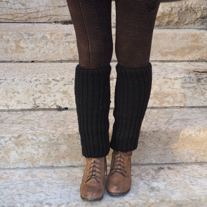 Wool Rib Leg Warmers - Shakti