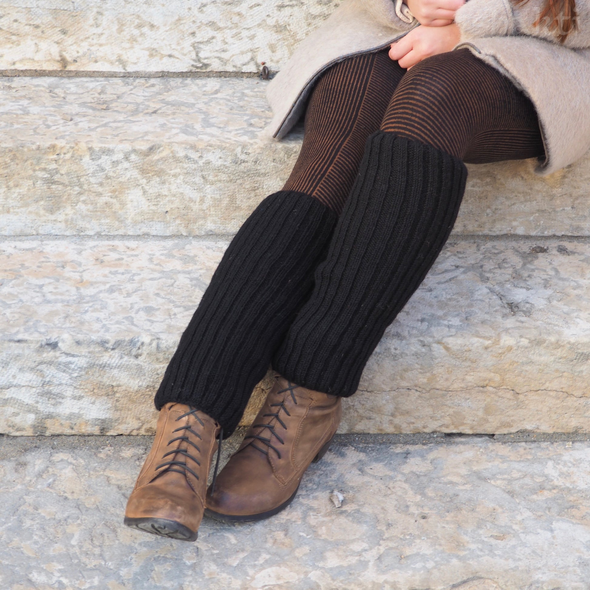 Wool Rib Leg Warmers - Shakti