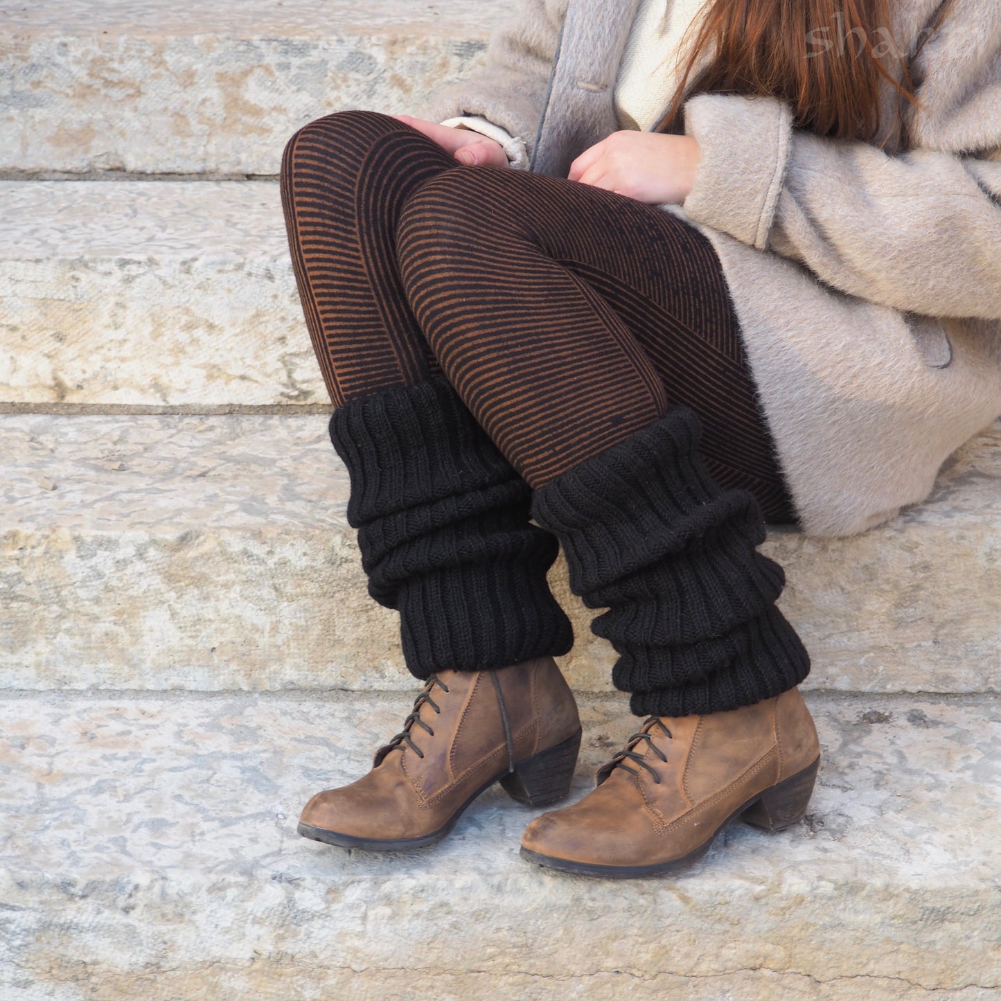 Wool Rib Leg Warmers - Shakti