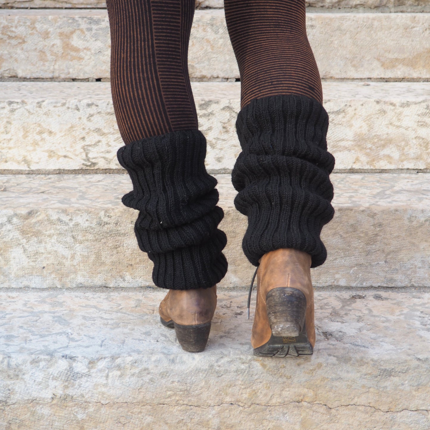 Wool Rib Leg Warmers - Shakti