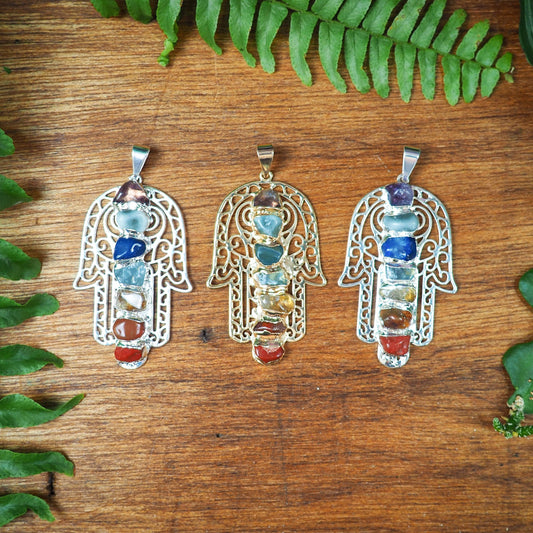 Chakra Hamsa Pendants - Shakti